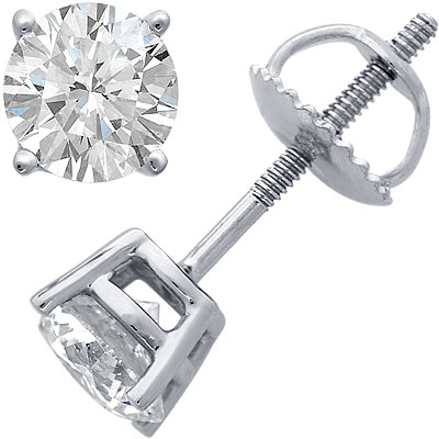 diamondstud_bluenile_zoom3 1 ct tw Diamond Solitaire Earrings by Blue Nile