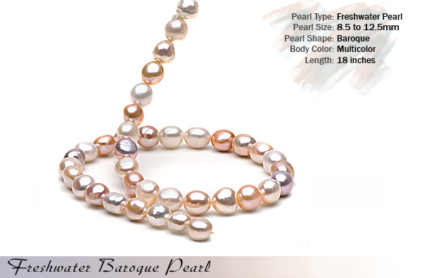 fwpearlparadise1 Multi-color Freshwater Pearl Necklace by pearlparadise.com