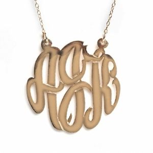 Bauble Bar Initial Monogram Necklace