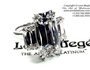 Leon Mege 3 Stone Cushion Ring