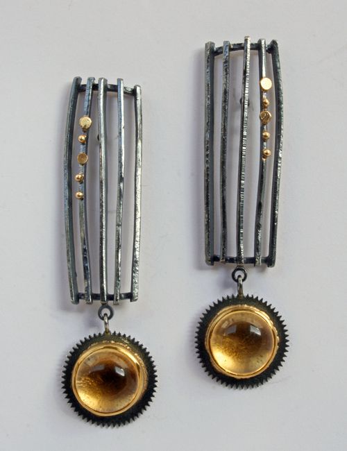 Sydney_L_stripe_earrings_citrineER-092 Sydney Lynch Stripe Earrings