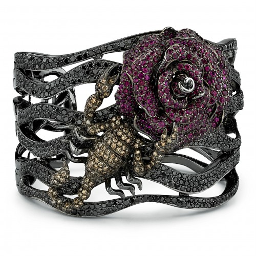Borgioni_Rose Cuffedited Borgioni Scorpion Rose Cuff Bracelet
