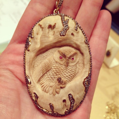 SYNA_Owl_JW2014_photo 1 SYNA Handcarved Owl Pendant